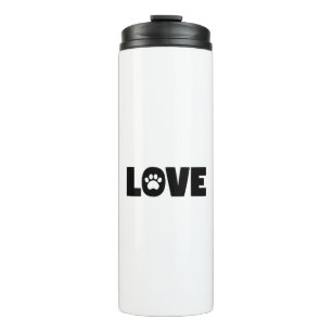 Love Paw Print Thermal Tumbler