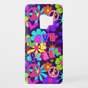Love & Peace 60'S  Hippie Flower Power Groovy Case-Mate Samsung Galaxy S9 Case