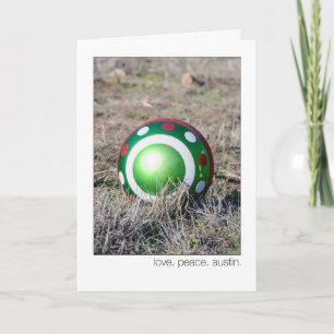 Love. Peace. Austin. 360 Loop Christmas Ornament Holiday Card