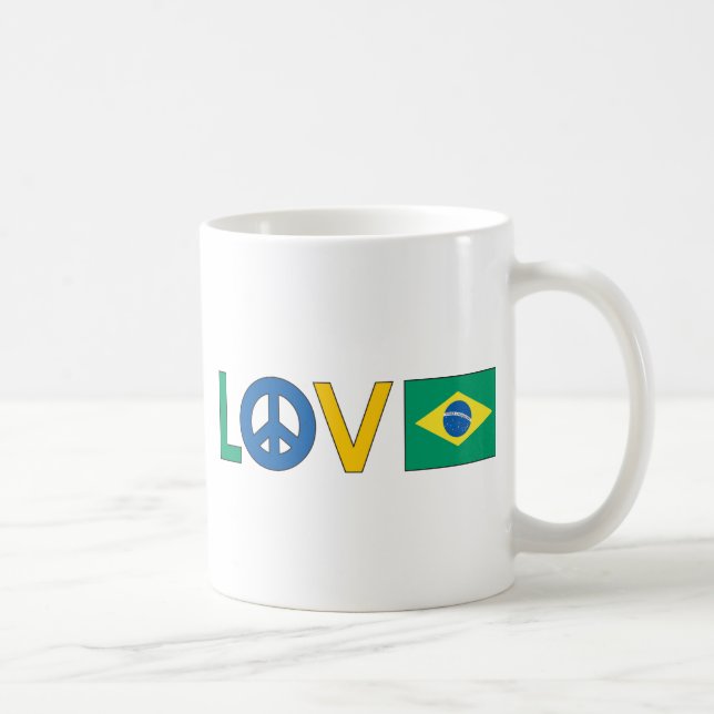 Love Peace Brazil Coffee Mug (Right)