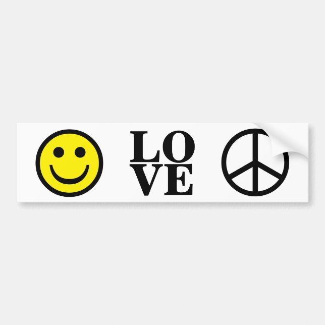 LOVE Peace Bumper Sticker (Front)