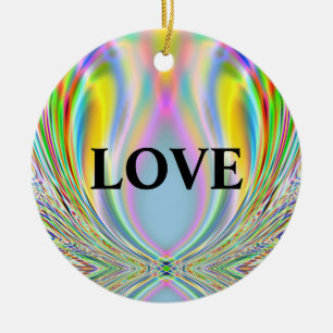 "LOVE - PEACE" CERAMIC ORNAMENT