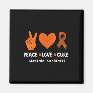 Love Peace Cure Leukemia Awareness  Magnet