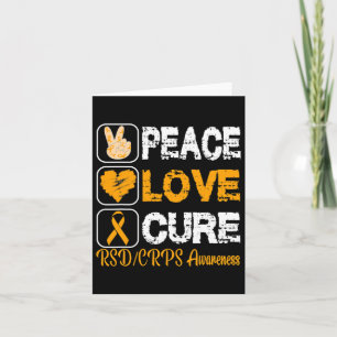 Love Peace Cure Rsd Crps Awareness Card