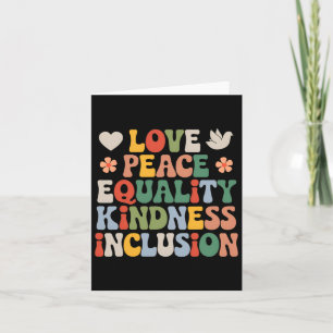 Love Peace Diversity Inclusion Equality Black Hist Card
