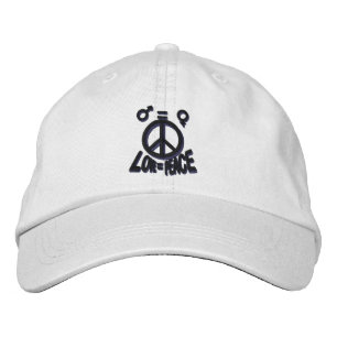 LOVE = PEACE EMBROIDERED HAT