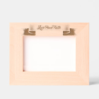 Love Peace Faith Etched Frames