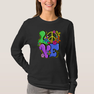 Love Peace Freedom 60s 70s Tie Dye Vintage Hippie  T-Shirt