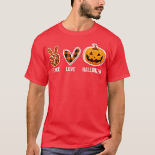 Love Peace Halloween I Halloween Costume Horror Mo T-Shirt