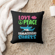 Love Peace Hammerhead Sharks Cute Sea Animals Fans