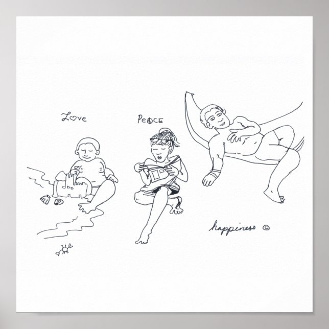 LOVE PEACE HAPPINESS print (Front)