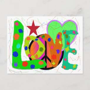 Love PEACE & Harmony T-Shirts and Gifts Postcard