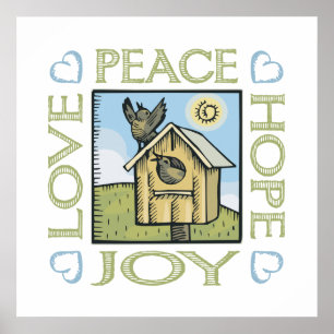 Love, Peace, Hope, Joy Poster