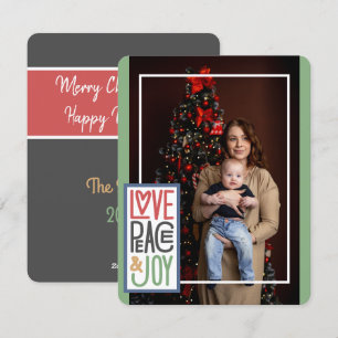Love Peace & Joy (add your own photo) Holiday Card
