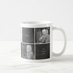 Love Peace Joy Blocks Photo Collage Holiday Mug