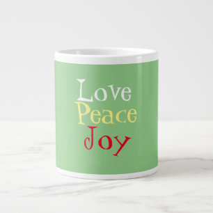 Love Peace Joy Christmas Large Coffee Mug