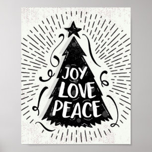 Love Peace Joy Christmas Poster
