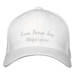 Love Peace Joy Happiness Embroidered Hat