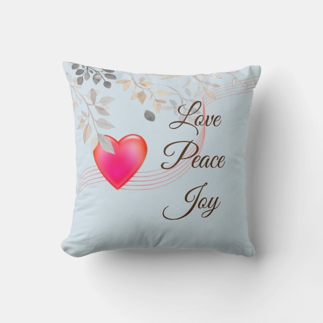 Love Peace Joy II Cushion (Front)