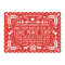 Love Peace, Joy papel picado red Christmas