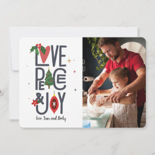 Love Peace & Joy Photo Holiday Card