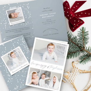 Love Peace Joy Tiny Kisses Baby's 1st Christmas Holiday Card