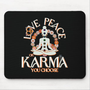 Love Peace Karma Sign Divine Feminine Yang Yoga Yi Mouse Pad