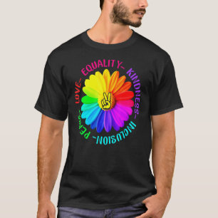 Love Peace Kindness Equality Inclusion Peace Sign T-Shirt