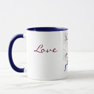 "Love, Peace Lillies" Mug - Customisable