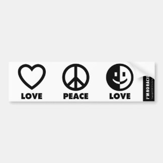 Love Peace Love Bumper Sticker