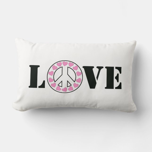 Love & Peace Lumbar Cushion (Front)