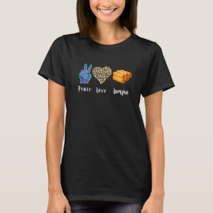 Love Peace Lumpia Leopard Spring Roll Philippines T-Shirt