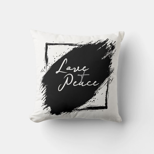 Love & Peace poster & Prints Cushion (Front)