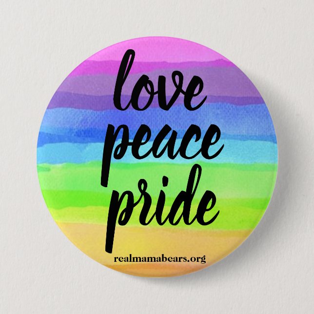love peace pride Button (Front)