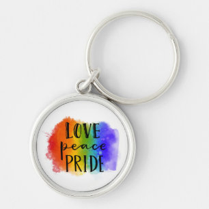 Love Peace Pride Key Ring