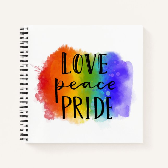 Love Peace Pride Notebook (Front)