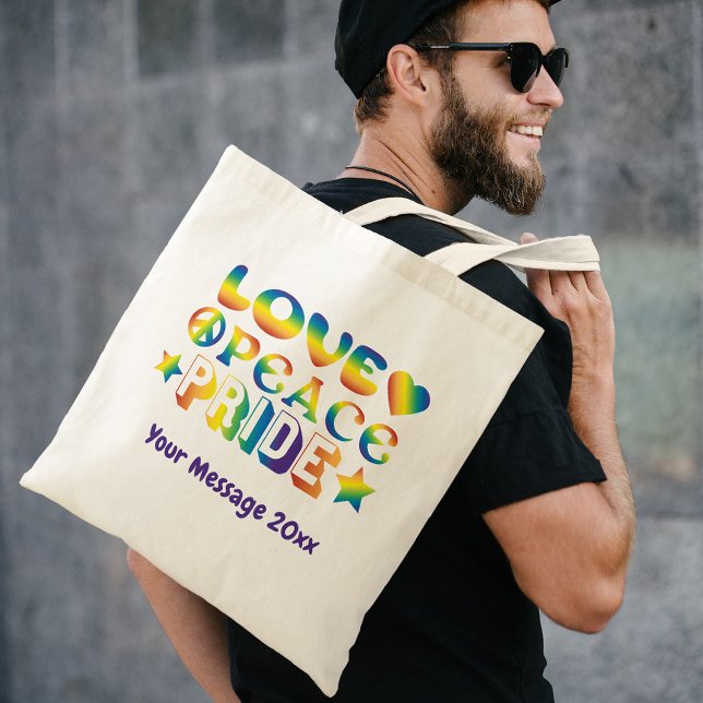 Love Peace Pride Tote Bag (Creator Uploaded)