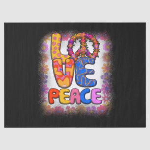 Love Peace Retro 60s & 70s Floral Hippie Peace Tissue Paper