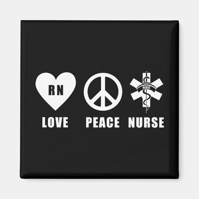 Love Peace RN Magnet (Front)