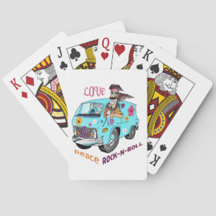 Love Peace Rock N Roll Playing Cards