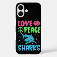 Love Peace Sharks Cute Sea Animals Sharks Lover