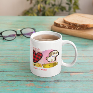 Love Peace Shih tzu Valentine's Day Dog Lover Coffee Mug