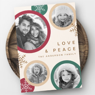 Love peace snowflakes christmas photo holiday