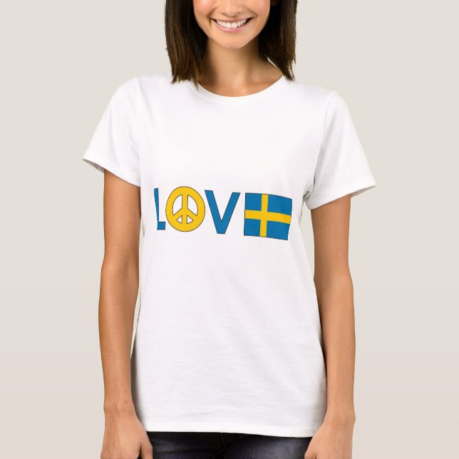Love Peace Sweden T-Shirt (Front)