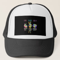 Love Peace Unity Hand Sign Trucker Hat
