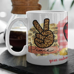 Love Peace Yorkshire Ter Valentine's Day Dog Lover Coffee Mug