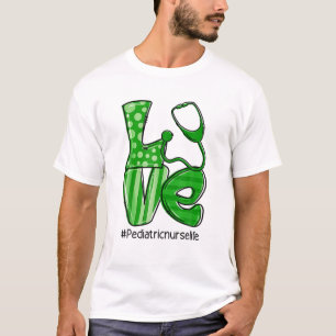 Love Pediatric Nurse Life Irish Shamrock St Patric T-Shirt