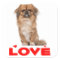 Love Pekingese Puppy Dog Red Heart Sticker / Seal