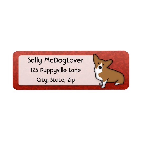Love Pembroke Welsh Corgi Return Address Label