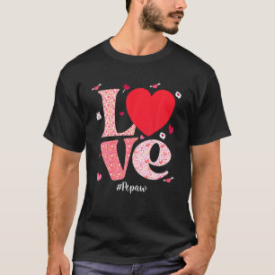 Love Pepaw Hearts Funny Valentines Day Matching Fa T-Shirt